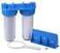Filtro de água azul da casa da cor, 10&quot; sob o sistema PP do filtro de água do dissipador material